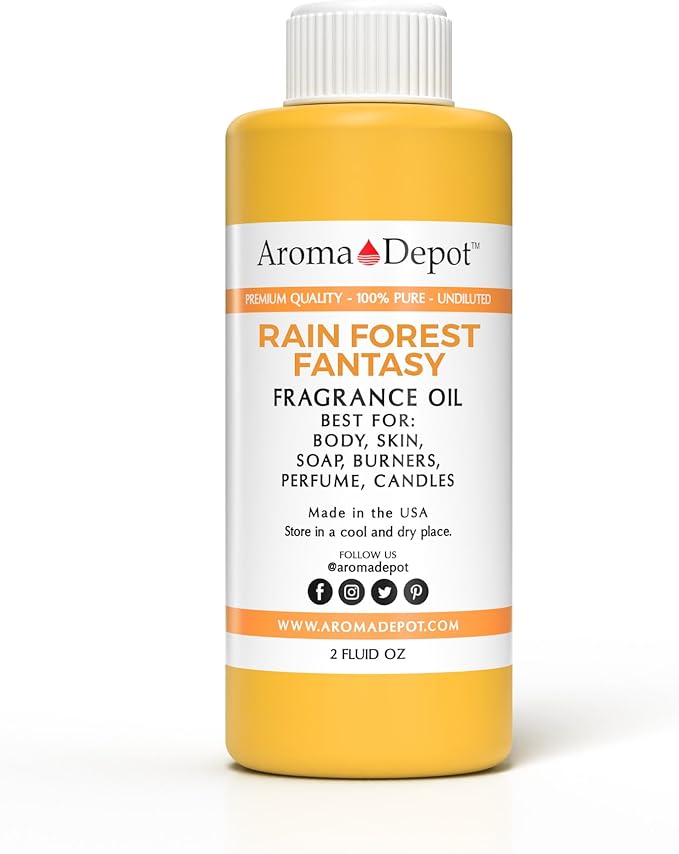 Aroma Depot Rainforest Fantasy Perfume/Body Oil (7 Sizes) Our Interpretation, Premium Quality Uncut Fragrance Oil (2 Ounce Plastic Bottle (60ml))
