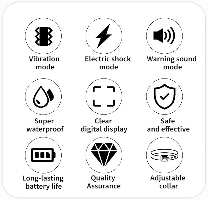 Dog Bark Collar,Rechargeable Smart Barking Collar, Anti Barking Training Collar with Sensitivity Beep Vibration Shock, Bark Shock Collar for Large Medium Small Dogs