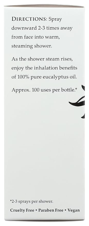 Travertine Spa Steam Shower Spray, Eucalyptus, 2 oz.