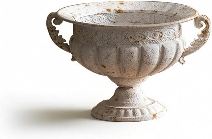 Qianly Urn Planter with Pedestal Antique-Style Urn with Handles Decorative Vessel for Tabletop
