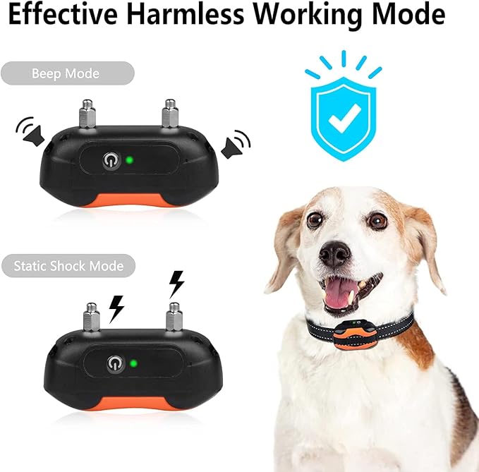 PcEoTllar Electric Fence for Dogs, Underground Dog Fence System, 2 Collars