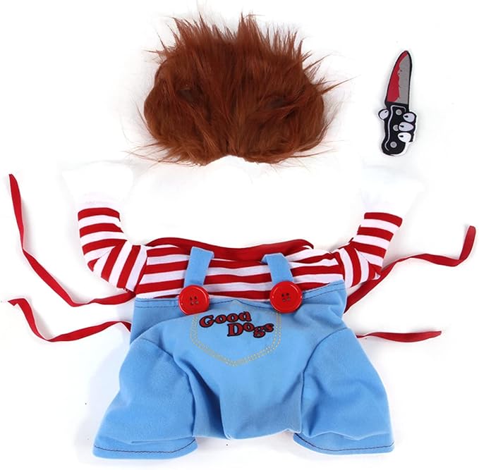 Pet Deadly Dog Costume, Cute Dog Cosplay Halloween Christmas Funny Pet Clothes Party Costume for Small Medium and Large Dogs (X-Large)