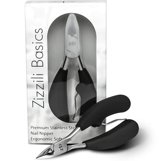 Zizzili Basics Toenail Clippers for Thick or Ingrown Toenail - Large Handle for Easy Grip + Sharp Stainless Steel - Best Nail Clipper & Pedicure Tool for Seniors - Maintain Healthy Nails with Ease