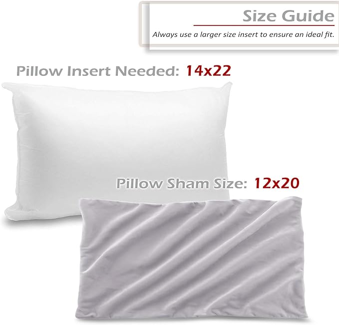 Nestl NB-2TRPLW-12x20-grylvndr Throw-Pillow-Covers, 12x20, Light Gray Lavender 4 Count