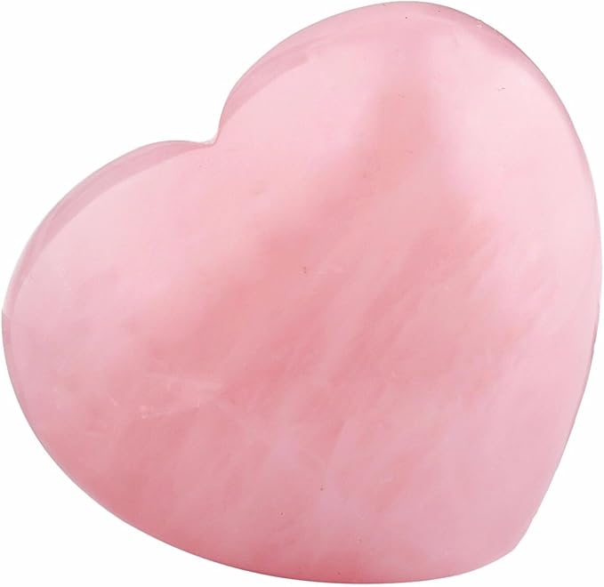 SUNYIK Assorted Natural Gemstones Carved Puff Heart Pocket Stone Set, Healing Palm Crystal Set for Christmas, Pack of 8(1")