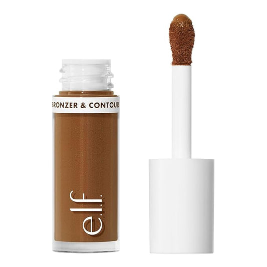 e.l.f. Camo Liquid Bronzer & Contour, Silky Highly Pigmented Formula, Creates a Long-Lasting Bronzed Glow & Natural Look, Vegan & Cruelty-Free, 5 Medium