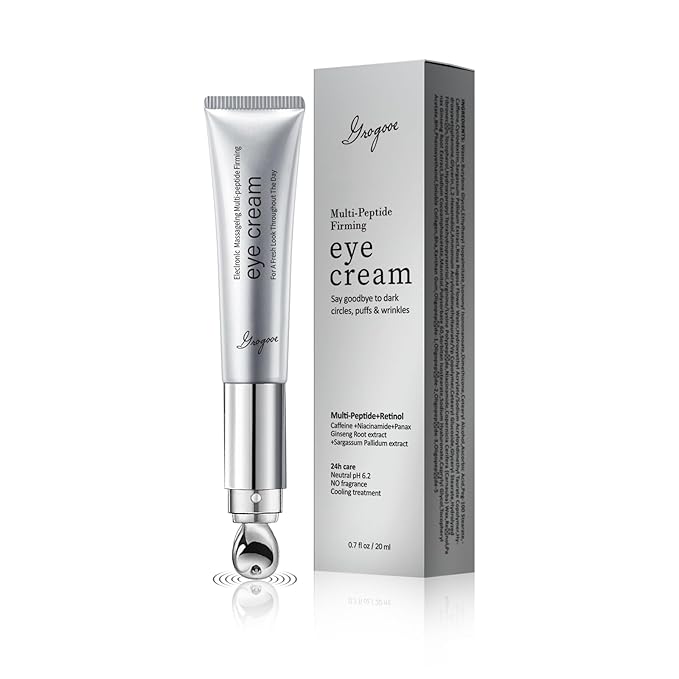 Under Eye Cream With Multi-Peptide Firming & Retinol & Caffeine & Niacinamide for Dark Circles, Puffiness Puffy Bags & Wrinkles Fine Lines Under Eyes, Electric Wrinkle Eraser Massaging Eye Serum 20ML