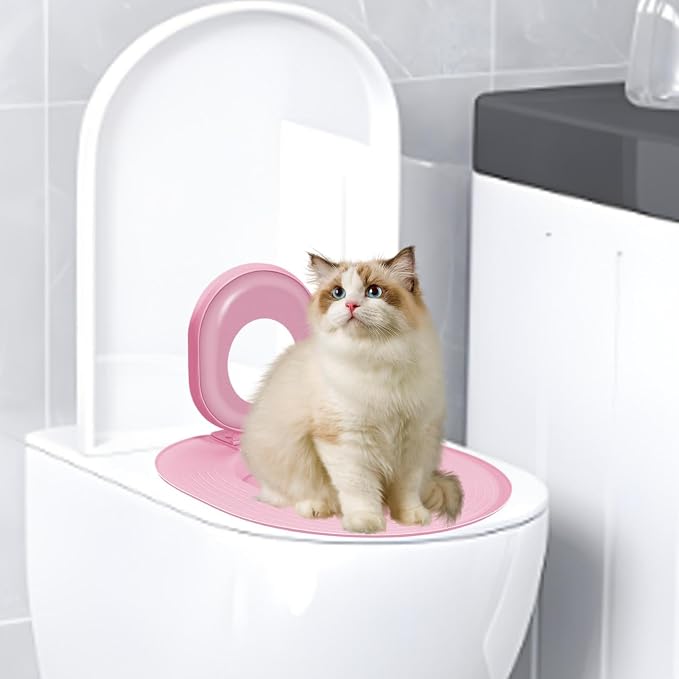 Cat Toilet Training Kit Train Litter Box Urinal Seat Potty Hygiene Care | Cat Toilet Training Seat Adjustable Reusable Training Seat Step By Step No Litter Box Feline Bathroom for Home
