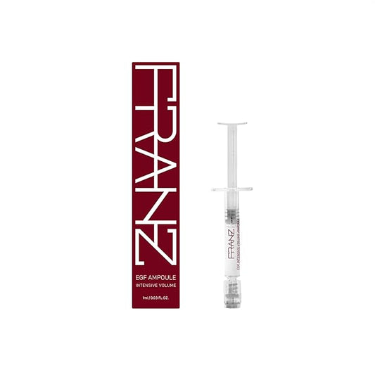 FRANZ Skincare Vegan EGF Intensive Volume Ampoule for Face - Pure 10ppm EGF Peptide Serum for Firming, Wrinkle Care & Daily Skin Revitalization - Clean K-Beauty (1ml, 0.034 fl. oz.)
