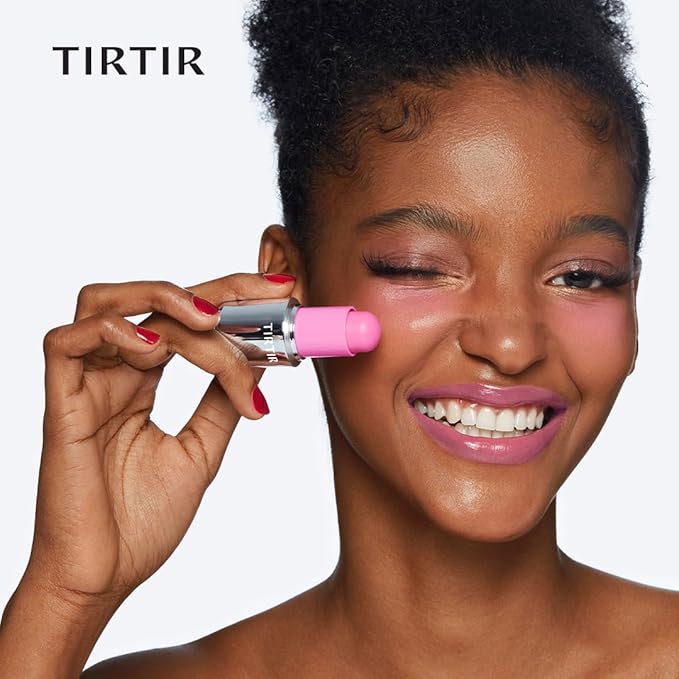 TIRTIR Mood Glider Lip & Blush Stick | Multi Use for Lip and Cheek with Creamy Buildable Texture and Natural Glow Color #06 Fuchsia Flash, 0.13Oz