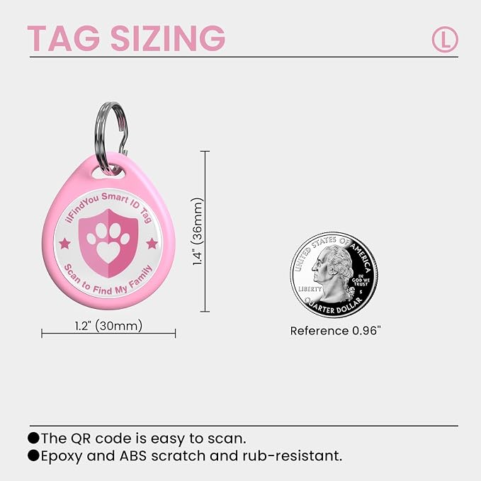 QR Code Dog Tags Personalized for Pets, Real-time Alerts, Blackx3