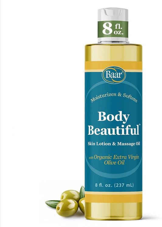 Body Beautiful Massage Oil & Lotion, Moisturizing & Nourishing, 8 Oz
