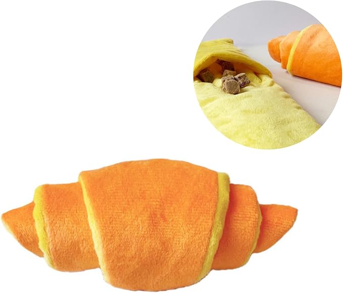 Interactive Dog Chewing Toy Treat Dispenser Plush Fabric Squeaky for Small and Puppy Entertainment and Chewing