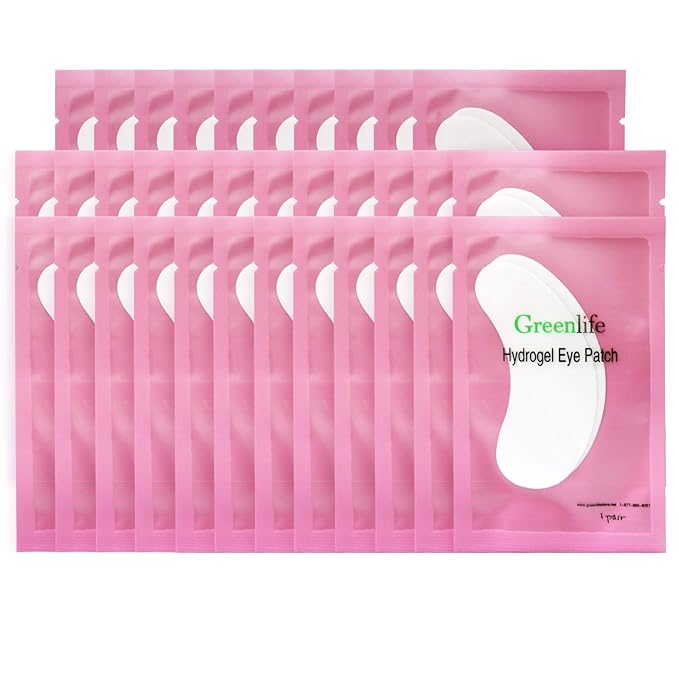 GreenLife 150 Pairs Eye Pads, 100% Naturel Eyelash Extension Under Eye Gel Pads patches kit Collagen with Aloe Vera Hydrogel Eye Patches set for Eyelash Extension Supplies Tools (50 150 300 Pairs)