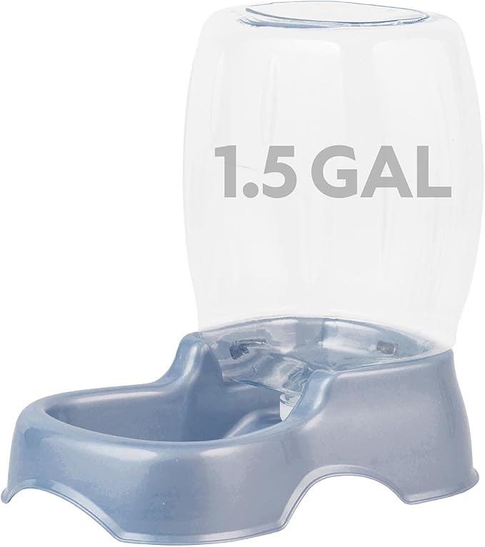 Petmate Pet Cafe Cat and Dog Water Dispenser, 1.5 Gallon, Blue | Bowl for Cats and Dogs, Made in USA