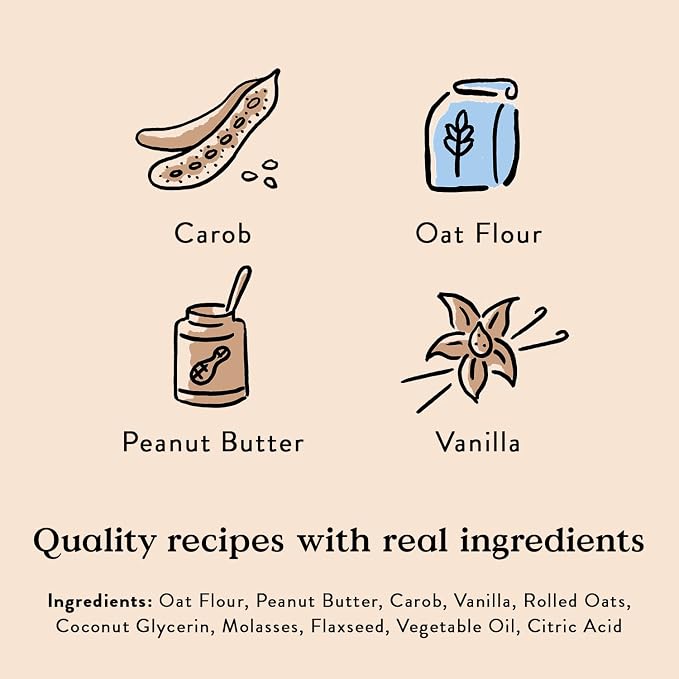 Bocce's Bakery Mud Pie Oh My Soft & Chewy Dog Treats (PB, Carob & Vanilla) | Oven Baked, Wheat-Free Everyday Dog Treat Cookies - Made with Real, Limited Ingredients and Baked in The USA (6 oz)