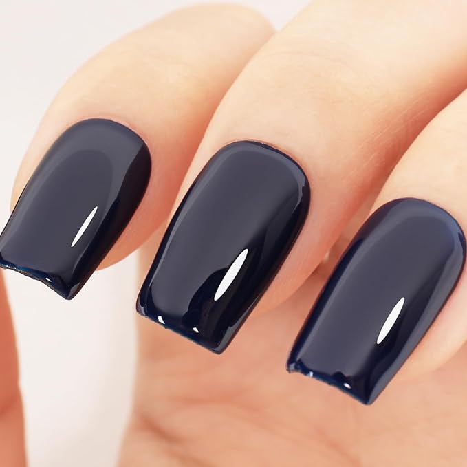 Midnight Dark Blue Gel Nail Polish, 15ML UV/LED Soak Off Indigo Blue Gel Polish for Manicure Salon or DIY Nail Art at Home - GP0059