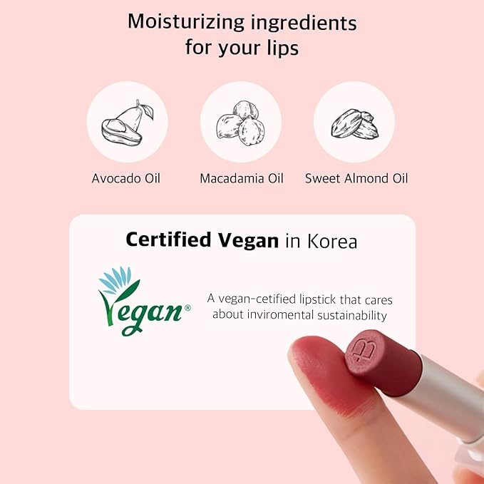 bom Cloud Blur Touch Lipsticks Light Coral Long Lasting Strong Coral Lipstick Velvet Texture 3 Bright Rose