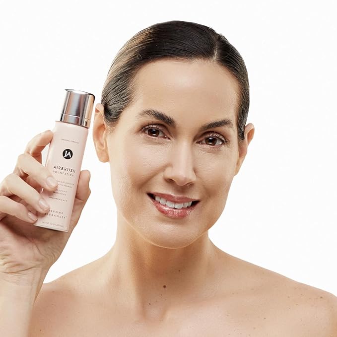 Jerome Alexander MagicMinerals AirBrush Foundation, Spray Makeup with Skincare Active Ingredients, Ultra-Light, Buildable, Full Coverage Formula (Light Medium)