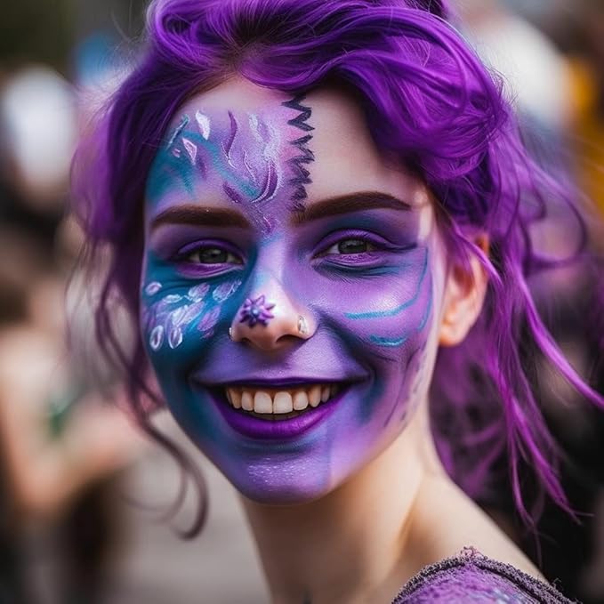 Face and Body Paint Violet (30gm)Non-Toxic High-Quality Paint for Children and Adults Halloween Makeup, Costumes, Festivals