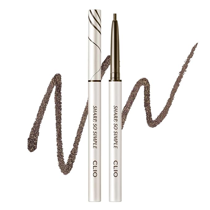 CLIO Sharp So Simple Waterproof Pencil Liner, 2mm Ultra Slim Precision Tip, Smooth Tug Free, Smudge Resistant Long Wear Formula, Clean Eye Definition, Easy Control For Daily Makeup (004 Dark Brown)