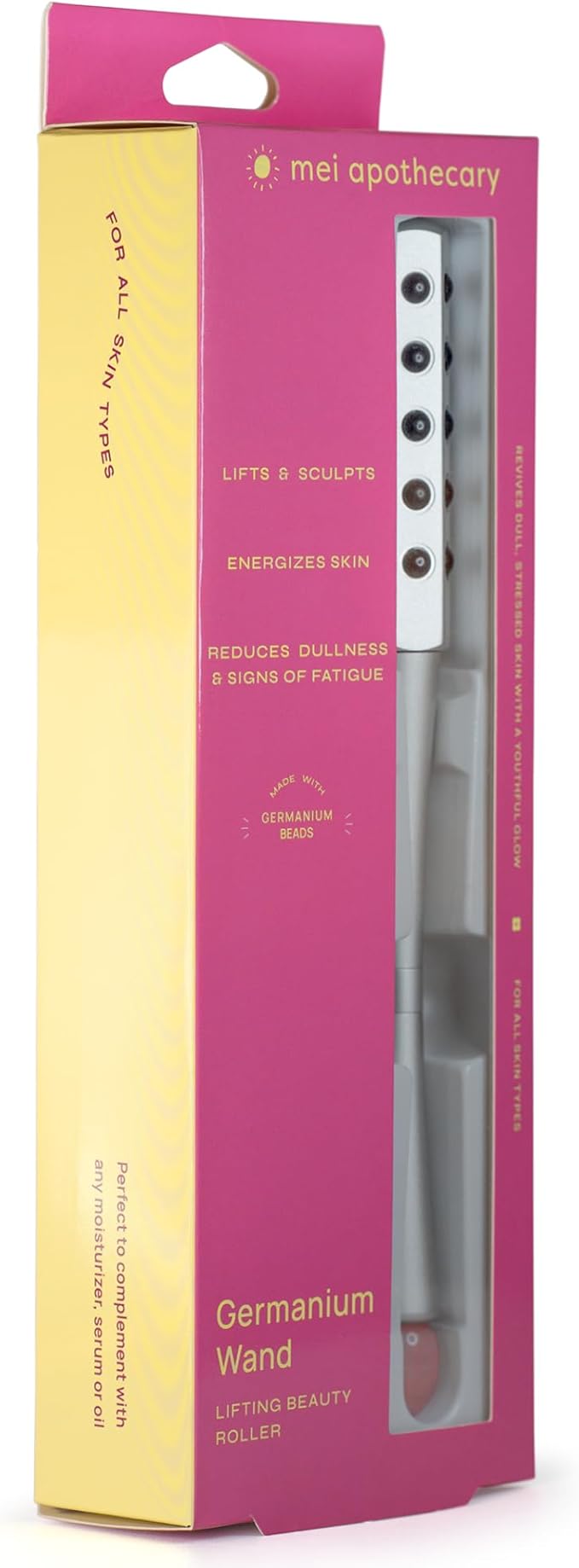 Mei Apothecary Germanium Wand Lifting Face Roller | Face Massager Tool for Skin Rejuvenation, Anti-Aging & Relaxation | Facelift Wand for All Skin Types