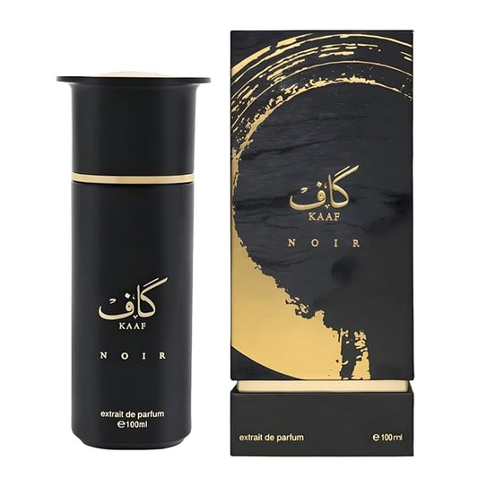 Ahmed Al Maghribi Kaaf Noir Extrait De Parfum 3.4 Oz – Luxury Unisex Long Lasting Perfume for Men & Women | Citrus Woody Aromatic Fragrance with Vetiver, Lavender, Musk | Premium Arabic Perfume
