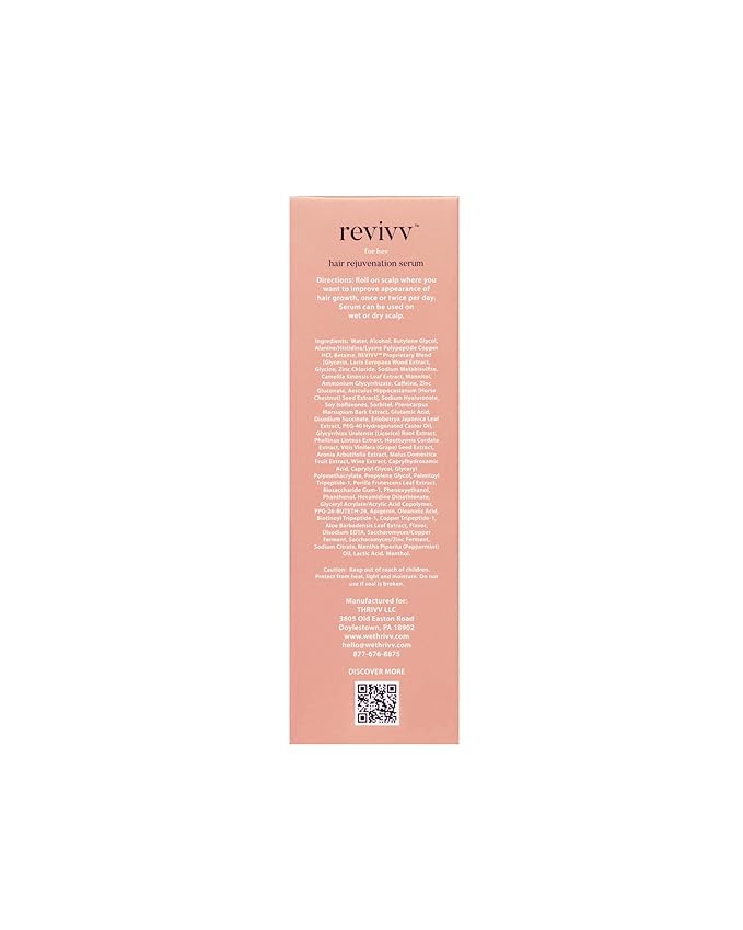REVIVV Women's Hair Serum 2 Pack | Thicker, Fuller Hair with Our Natural Growth Products | Enhanced Scalp Health and Vitality | Combating Thinning & Packed with Vitamins