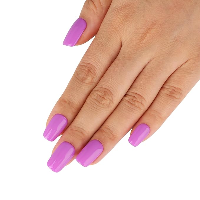 Pastel Purple Gel Nail Polish,Macaron Bright Purple Gel Polish for DIY Nail Art and Manicure Salon, 0.51 Fl Oz Neon Purple UV/LED Soak off Gel Polish - GP0021