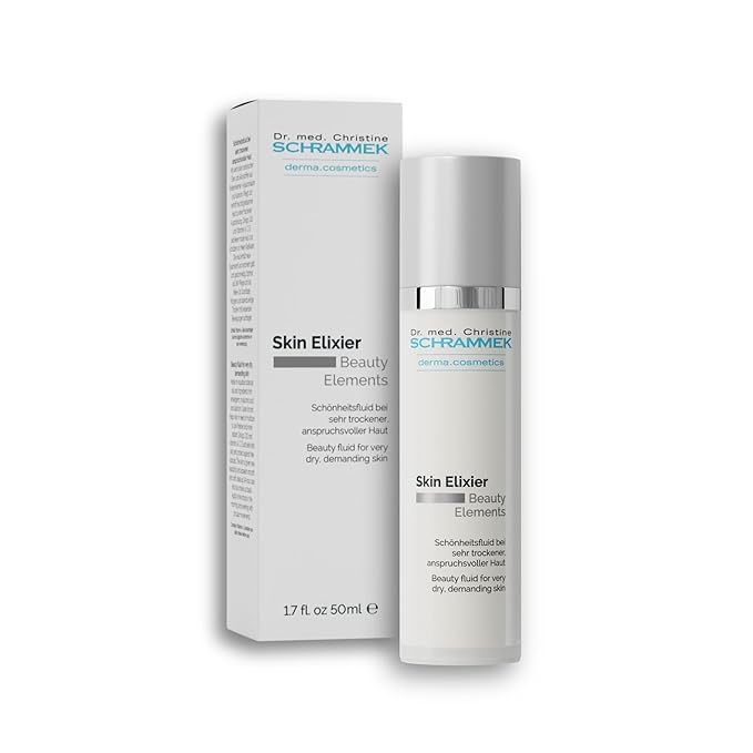 Schrammek Skin Elixir (50 ml) - Botanical Beauty Fluid with Hyaluronic Acid & Coenzyme Q10-24h Hydration & Makeup Base - Paraben-Free - Dr