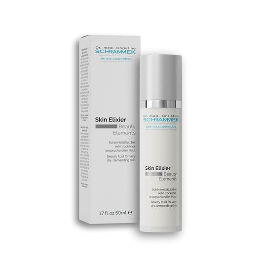 Schrammek Skin Elixir (50 ml) - Botanical Beauty Fluid with Hyaluronic Acid & Coenzyme Q10-24h Hydration & Makeup Base - Paraben-Free - Dr