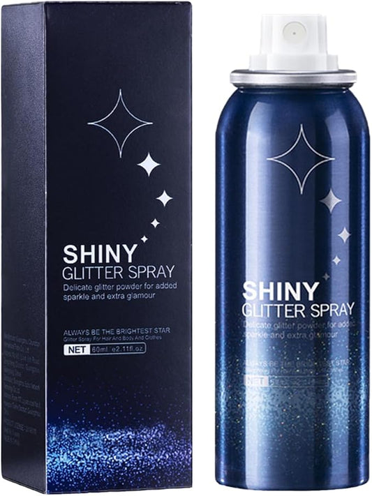 Body Glitter Spray, Perfect Long-Lasting Applies to Music Stage Rave Festival Party Outfit Accessories Hair and Body Shiny Glitter Makeup. (2.11 oz)