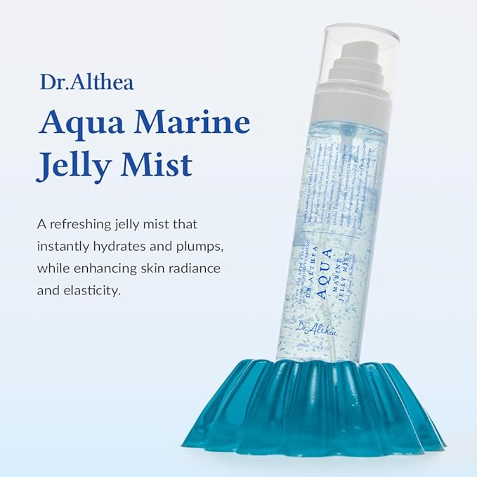 Dr.Althea Aqua Marine Jelly Mist | Lightweight, Ultra-Fine Facial Mist Spray | Hydrating Serum with PDRN & Triple Hyaluronic Acid | Vegan Korean Skincare, 3.38 fl.oz (Pack of 2)