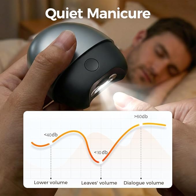 3 in 1 Automatic Electric Nail Clipper, 2026 New Electric Nail Clipper, Automatic Nail Trimmer with Light and Nail Scraps Storage, Electric Toenail Clippers for Seniors Adults (Gray)