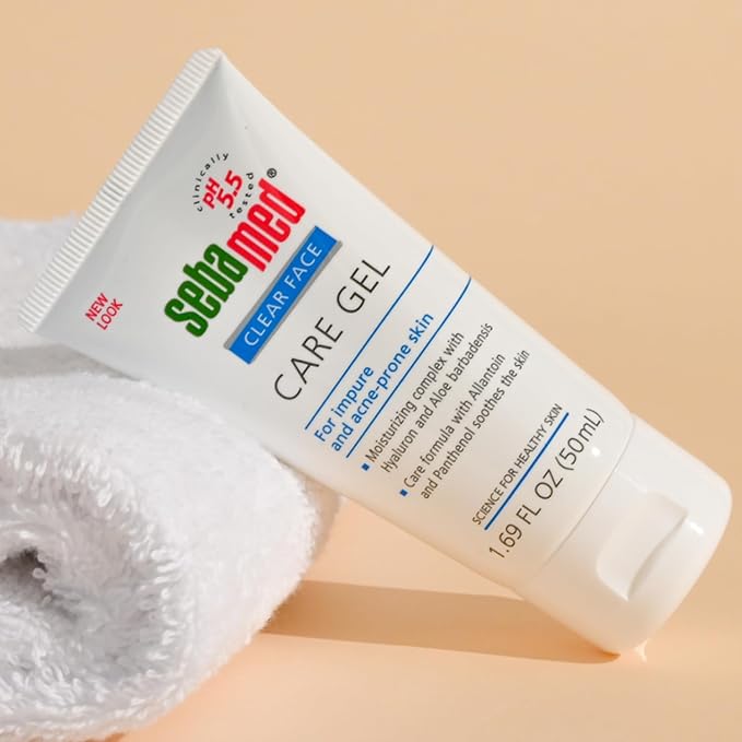 SEBAMED Clear Face Care Gel (50mL) with Aloe Vera and Hyaluronic Acid for Impure and Acne Prone Skin - Made in Germany