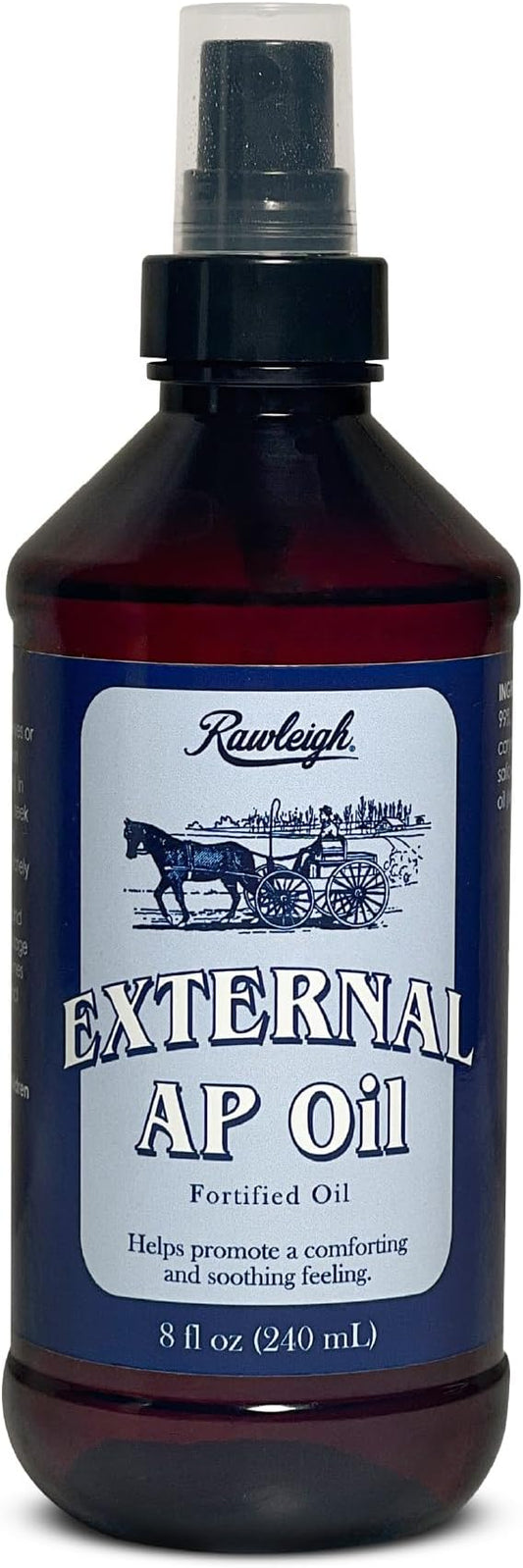 Rawleigh External AP Oil Spray (8 fl oz) – Heritage Therapeutic Massage Oil for Sore Muscles & Everyday Aches – Fast-Absorbing Menthol, Clove & Peppermint Oil Blend – Non-Greasy Muscle Recovery Spray