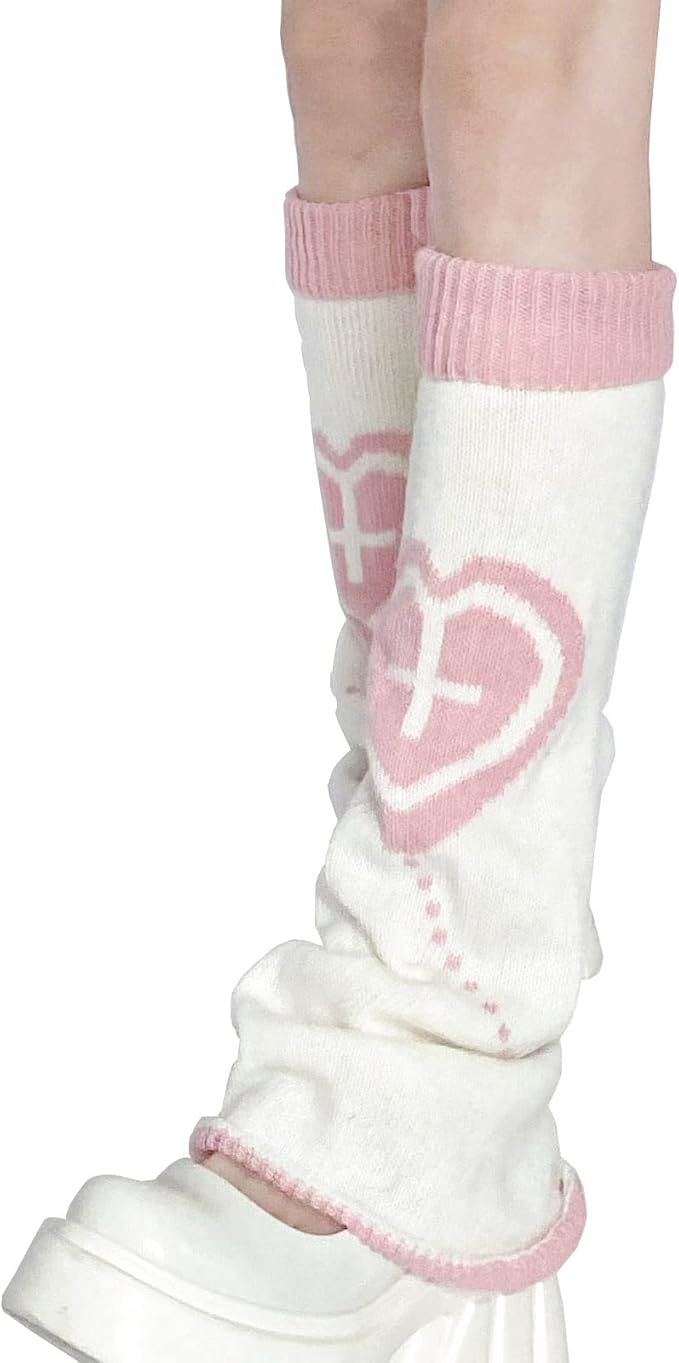 Sexybody Women's Leg Warmers Fashion Knit Warmers Long Socks Cute Y2K Kawaii Japanese Lolita Harajuku Accessories for Girls
