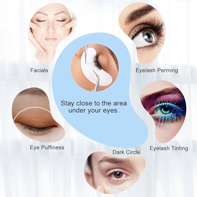 100 Pairs Under Eye Pads,Lint Free Lash Extension Under Eye Patches for Eyelash Extension,Eye Mask Beauty Tool (FOX)