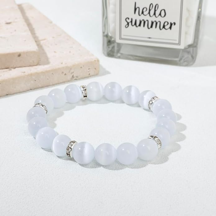 Healing Bracelet For Women Anxiety Crystal Bracelet Chakra Beaded Bracelets Rose Quartz Crystals And Healing Stones Yoga Bead Bracelet Calming Stretch Bracelet Stress Relief Gifts For Women