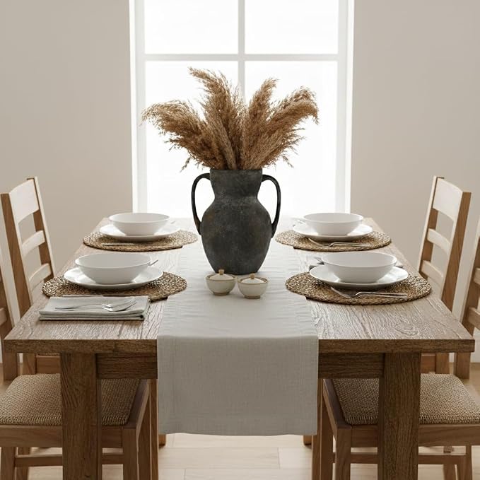 Emotionally Grounded Vase, Vaseking Large Ceramic Rustic Vasewith 2 Handles, 8.6 inch Minimalist Decorative Farmhouse Tall Vases for Home Decor, Living Room, Enterway, Table Decoration, Black Bronze