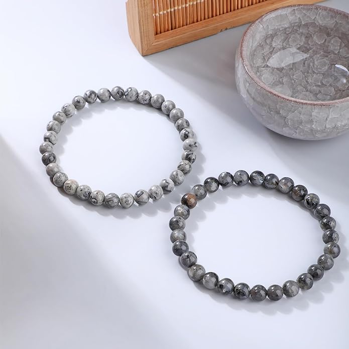 NCB 2.3-Piece 4mm Natural Crystal Gemstone Stretch Bracelets – Handmade Reiki Energy Healing Jewelry for Meditation,Yoga, Unisex