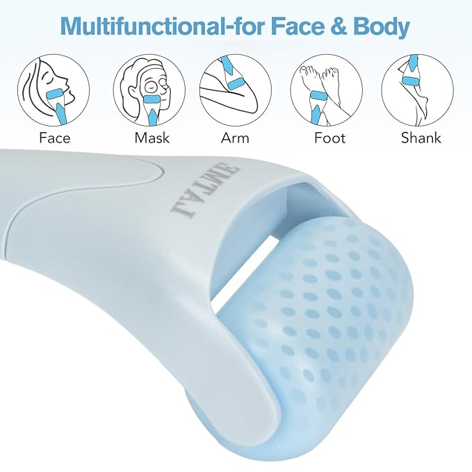 LATME Ice Roller for Face Eyes,Womens Gifts,Face Massager Roller Puffiness Migraine Pain Relief and Minor Injury (Smoggy Blue)