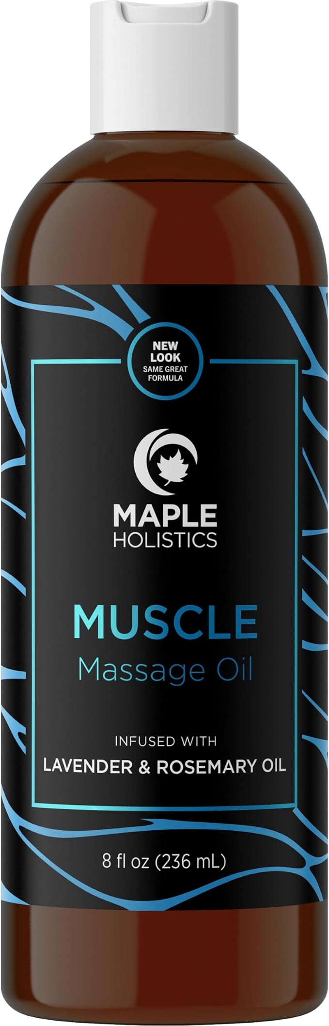 Muscle Massage Oil for Body - Relaxing Massage Oil with Lavender Lemon and Rosemary Essential Oils for Muscles and Joints - Gentle Moisturizing and Warming Formula for Pro or Home Use (8 Fl Oz)