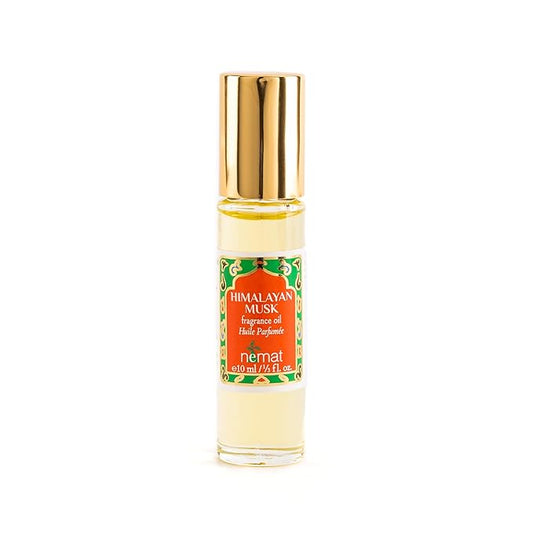 Himalayan Musk Perfume Oil Roll-On - Himalayan Musk Fragrance Oil Roller (No Alcohol) Perfumes for Women and Men by Nemat Fragrances, 10 ml / 0.33 fl Oz