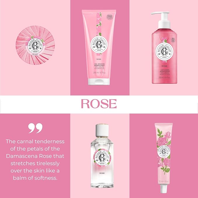 ROGER & GALLET Body Wash & Body Soap for Women | Rose 3.5 oz