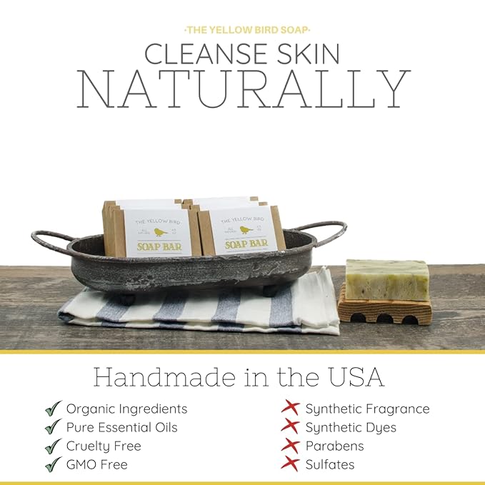 The Yellow Bird Natural Bar Soap (Goat's Milk Lavender Oats, 2 Bar Pack)