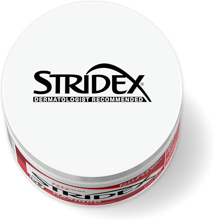Stridex Medicated Acne Pads, Maximum, 55 Count – Facial Cleansing Wipes, Alcohol Free, Acne Treatment for Face, For Moderate Acne, Smooth Application