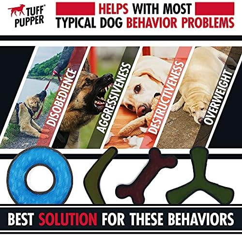 Tuff Pupper SuperChewy Tough Floating Dog Water Toy Strong Natural Rubber | Great Dog Fetch Toy | Pool Swimming Toy for Puppy| Durable Training Toy for Non-Aggressive Chewers