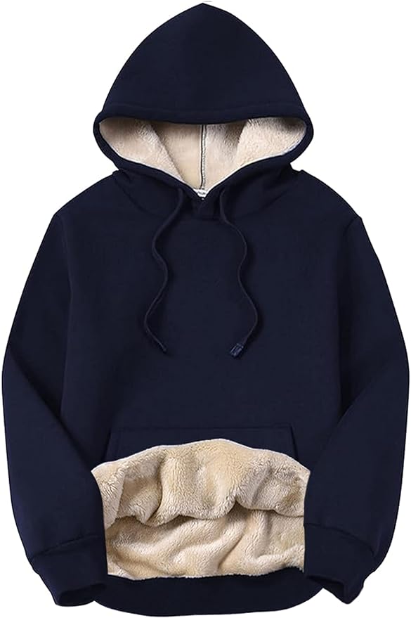 Yeokou Women's Winter Hoodies Pullover Sherpa Fleece Warm Heavyweight Sweatshirt