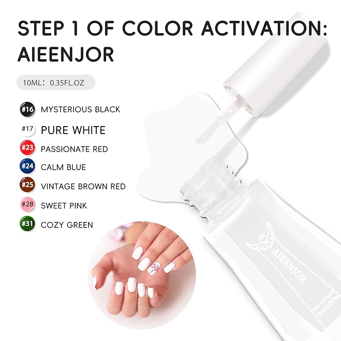 White Nail Polish, Quick Dry Nail Polish, Streak Free, Long- Last Fingernail Polish for Autumn Wedding Nails, Cozy Fall Manicure, Back to School Nail Looks, Salon Quality at Home, 0.35 Fl Oz